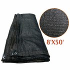 5  6  8  Black Fence Windscreen Privacy Screen Shade Cover Fabric Mesh Garden