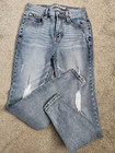 Women s Wallflower Fearless Curvy High Rise Ripped Stretch Blue Jeans Size 1