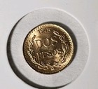 1945 Mexico Gold 2 Pesos Coin  0482agw Bu  L24852