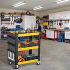 Heavy Duty 3 Tier Rolling Tool Cart  1000lb Capacity  Locking Casters For Garage