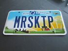 Ohio Mr Skip Mrs Kip Sample Vanity License Plate   Mrskip          B44