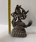 Vintage Tibet Buddhism Silver Ride Goose Tara Guanyin Kwan-yin Buddha Statue  6 