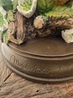 Vintage Marjolein Bastin Robin Flowers Statuette Nature Figurine Bird Wood Base