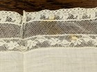 Vintage White Lace Edged Wedding Handkerchief Hankie Lawn
