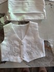 Boys White 3t 4-piece Suit Set Vest Pants Long Sleeve Shirt Bow Tie