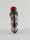 Vintage Chinese Perfume Snuff Bottle Reverse Inside Painted Metal Butterfly