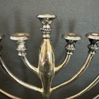 Pottery Barn Menorah Hanukkia Silver Plate Hanukkah Chanukah Judaica 12   
