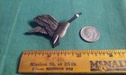 Flying Canadian Goose Figural Realistic Brooch Type Pin Hand Painted Ceramic