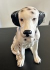 Vintage Ceramic Dalmatian Dog Figurine Glossy Glaze Light Crazing 10    H Japan
