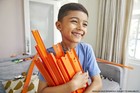Hot Wheels Track Set - 37 Pcs  15ft Straight Track  1 64 Car Included