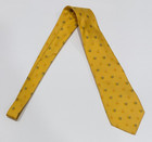 Salvatore Ferragamo Men   s 100  Silk Neck Tie Made In Italy Yellow green Flowers