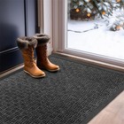 Front Door Mat Heavy Duty Durable Welcome Mat For Outdoor Indoor 29 5  X17  Grey