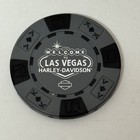 Harley Davidson Poker Chip Welcome To Las Vegas Nevada Black Gray Silver K a Euc