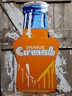 Vintage Orange Crush Porcelain Sign Old Beverage Soda Bottle General Gas Store