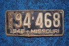 1946 Missouri Truck License Plate