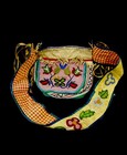 Early 1900 Native American Antique Fully Beaded Sides Woodlands Purse Ojibwe