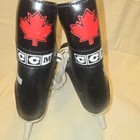 Ccm Sl-2500 Hockey Skates Youth 38 Black Good Maple Leafs Classic
