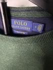 Polo Ralph Lauren Pima Cotton Sweater Mens M Green Crewneck Blue Pony Pullover