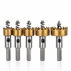 5pcs Drill Bit Sets Hole Saw Tooth Kit High Speed Steel Hss For Metal Wood Alloy