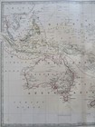 Australia New Zealand Pacific Islands Polynesia Hawaii 1868 Johnston Map