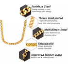 Stainless Steel Gold Silver Chain Cuban Curb Womens Mens Necklace 3 5 7 9 11mm