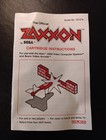 Atari 2600 Zaxxon Game And Manual 