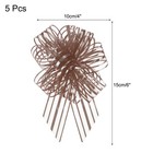 5pcs 4 Inch Large Pull Bows Gift Wrapping Bows Ribbon Organza Brown