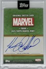 2025 Topps Marvel Mint Original Sketch 1 1 The Thing Kenny Calderon Signed