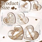 6 Pcs Valentine s Day Decorations Rustic Heart Shaped Wooden Sign Farmhouse Lov 