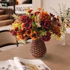 Artificial Flowers With Vase For Decorations faux Flower Arrangement In Vase    