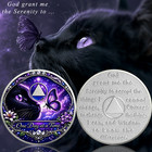 8 Year Sobriety Coin One Butterfly Kitty Alcoholics Anonymous Aa Chips Medallion