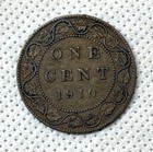 1910 Canada Large One Cent Coin Edward Vii Canadian 1 Cent Bronze  1