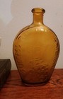 Vintage Amber Success To The Railroad Commemorative Locomotive Flask Bottle