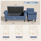 Homcom 47  Storage Ottoman Bench  Tufted End Of Bed Bench  Blue