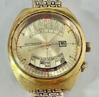 Vintage 1960 Womens Wittnauer 3002 Calendar Manual Wind Gold Tone Wristwatch Run