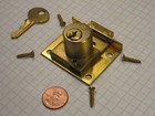 Corbin  0666 Deadbolt Drawer Lock  Solid Brass  7 8  Barrel  Us4  Keyed Alike