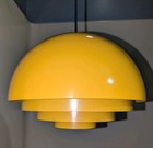Authentic Mid Century Modern Danish Fog   Morup Pendant Light  By Jo Hammerborg