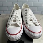 Converse All Star Low Top Sneakers Mens 5 Womens 7 White Canvas Classic Chuck