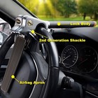 Steering Wheel Lock Universal Anti-theft Device Heavy Duty Security Car Black 