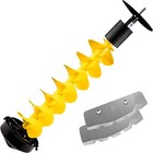 Ice Fishing Auger 40   Cordless Ice Augers With Plate Universal Adapter Yellow