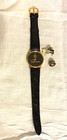 New Yamaha Pianos Gold Tone Watch Black Leather Band Baldwin Grand Piano Pin