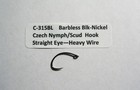 50 Czech Nymph scud Hooks-7 Sizes Available-barbless Blk-nkl C-315bl Competition