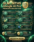 Gemini Google Ai Pro - 18 Months Personal Access   Veo   Ai Tools   5tb Cloud