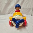 Tomy Vtg 1991 Push N    Go Plane Press Moving Infant Toy Baby Einstein Used 1991