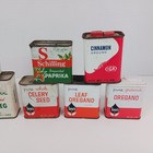 Vintage Spice Tins Lot Of 8 - Spices Tin Can Schilling  Ann Page  Tones  Iga