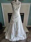 Alfred Angelo Strapless Beaded Wedding Dress Size 8 Nwt Ivory A-line Bridal Gown