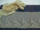 Antique Victorian Embroidered Net Flounce