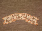 Vintage Vietnam War Patch 1st Div Southwest Airborne 88th Squ