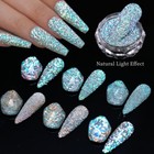 Reflective Nail Glitter Powder Shinning Chrome Pigment Dust Diy Halloween Design