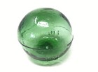 Vintage Japanese Glass Fishing Float 4 Hash Iiii Marks Blown Glass 3 5   